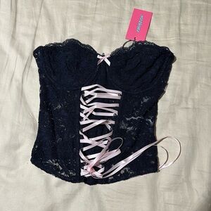 edikted navy corset top